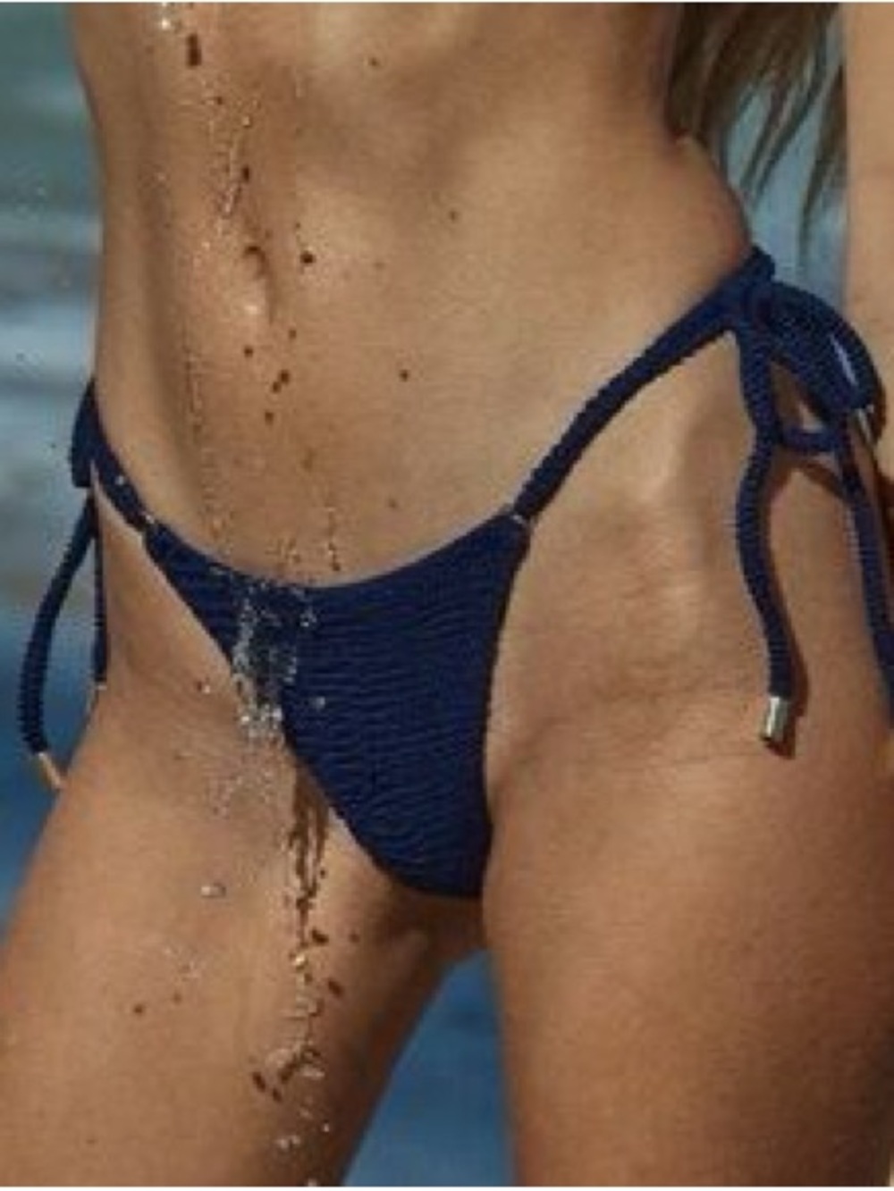 Hanalei Bottom by Monday Swimwear Midnight Crinkle
